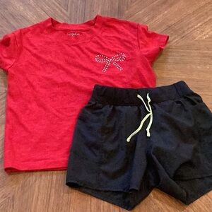 Cat & Jack Red and Black Short Set